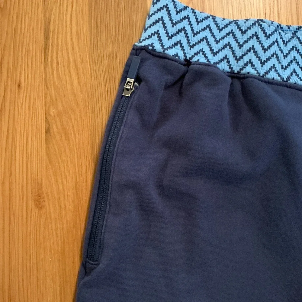 Nike Air Jordan Mens Medium‎ Navy Blue Basketball Shorts Drawstring Zigzag Trim
